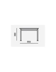 Table  basse en verre forme carrée modèle IMIDO de SOKOA 2