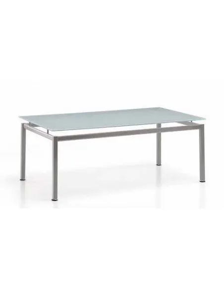 Table  basse avec plateau en verre forme rectangulaire - SOKOA