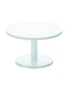 Table basse Offisit modèle T01 plateau rond en mélaminé
