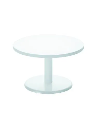 Table basse Offisit modèle T01 plateau rond en mélaminé