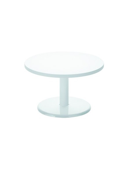 Table basse Offisit modèle T01 plateau rond en mélaminé
