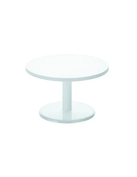 Table basse Offisit modèle T01 plateau rond en mélaminé