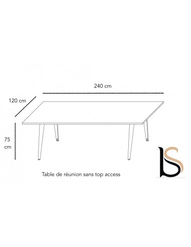 Table de réunion rectangulaire Pigreco – MARTEX