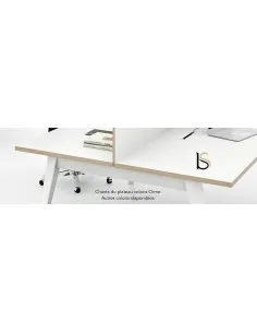 Bureau bench 2 personnes Pigreco – Martex. 2