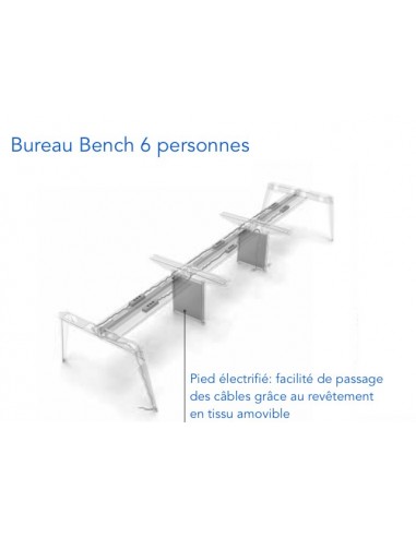 Bureau bench 6 personnes Pigreco – MARTEX.