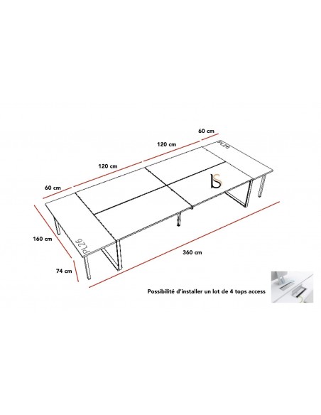Table de réunion Ogi Q – MDD