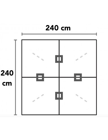 Table de réunion carrée Kyo avec pieds verre – Martex