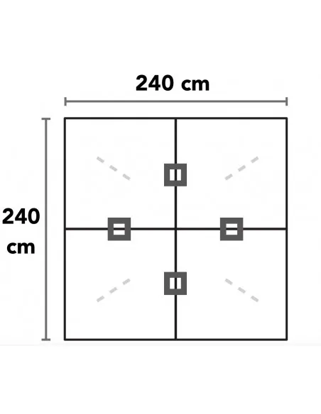 Table de réunion carrée Kyo avec pieds verre – Martex