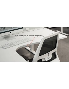 Bureau d’angle Idea Tube avec retour et caisson – Quadrifoglio 2