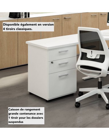 Bureau d’angle Idea Tube avec retour et caisson – Quadrifoglio