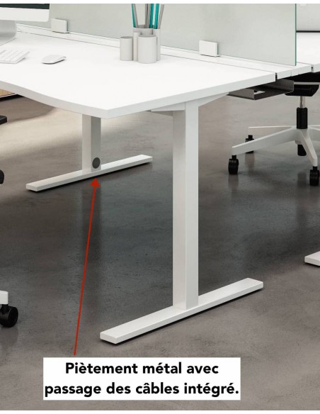 Bureau d’angle Idea Tube avec retour et caisson – Quadrifoglio