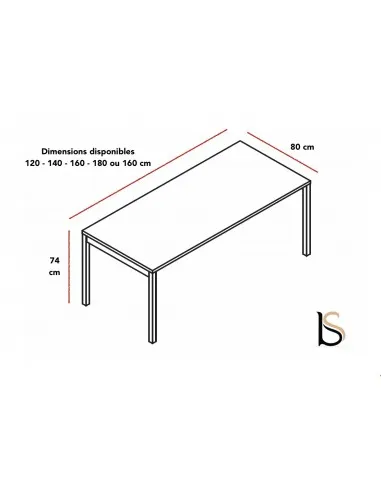 Bureau rectangulaire OGI Y – MDD