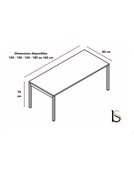 Bureau rectangulaire OGI Y – MDD