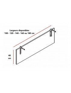 Voile de fond en mélaminé pour bureaux MDD 2