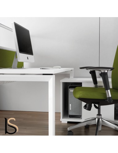 Bureau bench 2 personnes Star avec meubles de rangement – Mobel Linea.