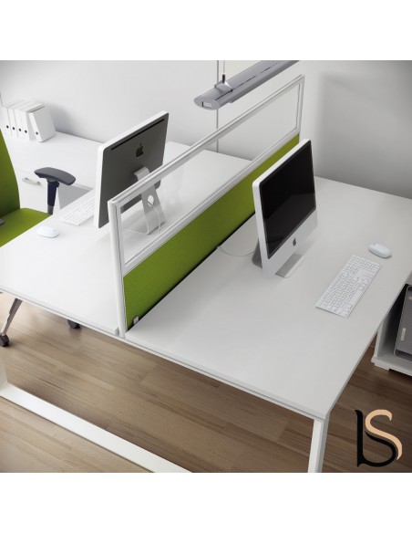 Bureau bench 2 personnes Star avec meubles de rangement – Mobel Linea.