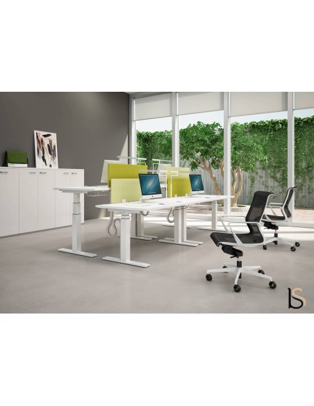 Bureau rectangulaire électrique réglable en hauteur – Quadrifoglio