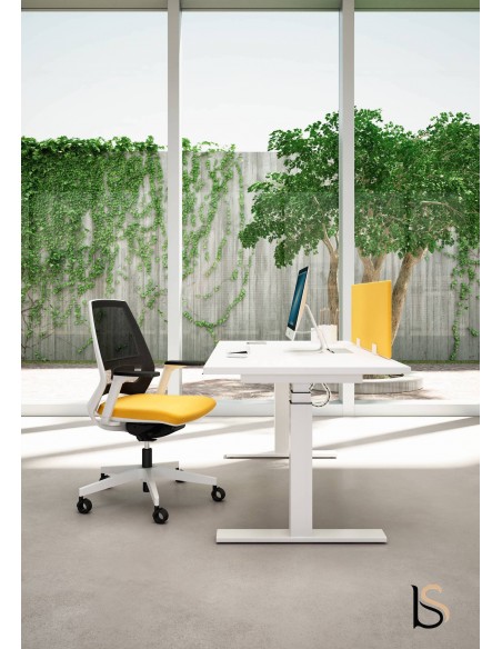 Bureau rectangulaire électrique réglable en hauteur – Quadrifoglio