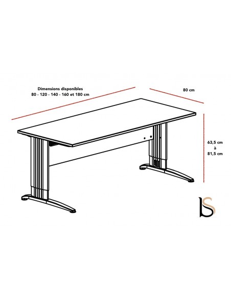 Bureau réglable en hauteur Sigma – Mobel Linea