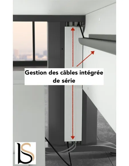 Bureau d’accueil SIGMA avec angle – Mobel Linea.