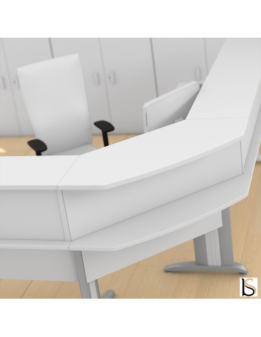 Bureau d’accueil SIGMA avec angle – Mobel Linea.