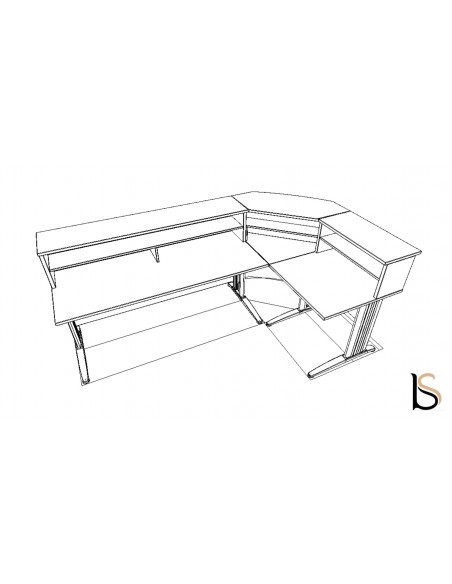 Bureau d’accueil SIGMA avec angle – Mobel Linea.