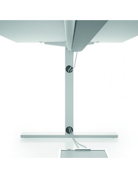 Bureau d’angle  Idea Tube avec caisson – Quadrifoglio.