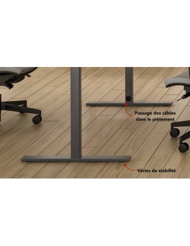Bureau d’angle  Idea Tube avec caisson – Quadrifoglio.