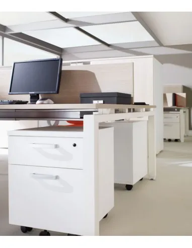 Bureau bench Quadra 6 personnes – Mobel Linea.