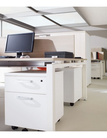 Bureau bench Quadra 6 personnes – Mobel Linea.