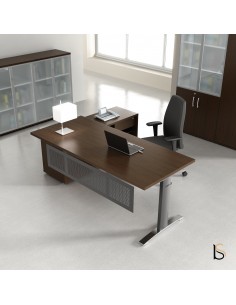 Bureau d’angle avec crédence de rangement - MDD