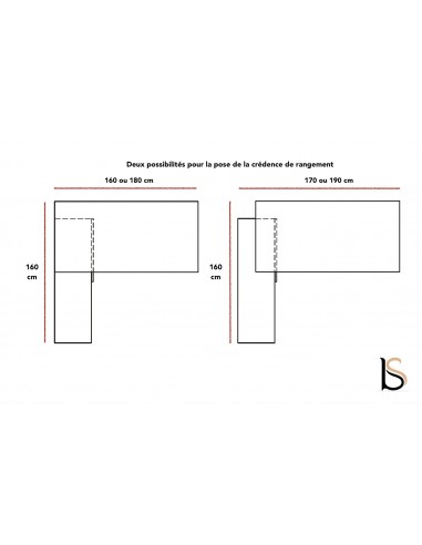 Bureau d’angle avec crédence de rangement - MDD