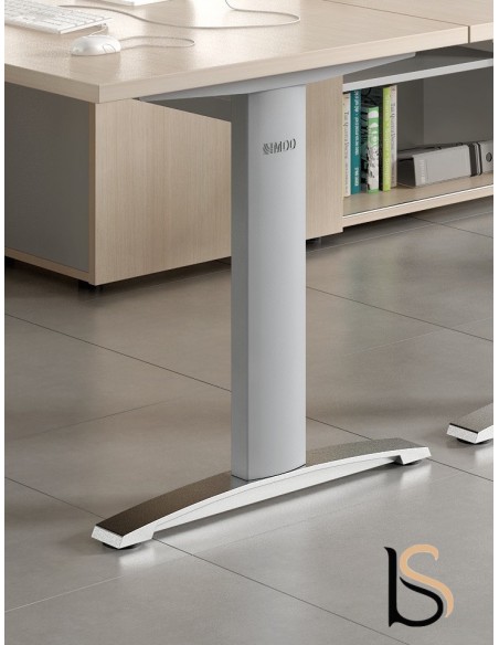 Bureau d’angle avec crédence de rangement - MDD