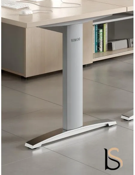 Bureau d’angle avec crédence de rangement - MDD