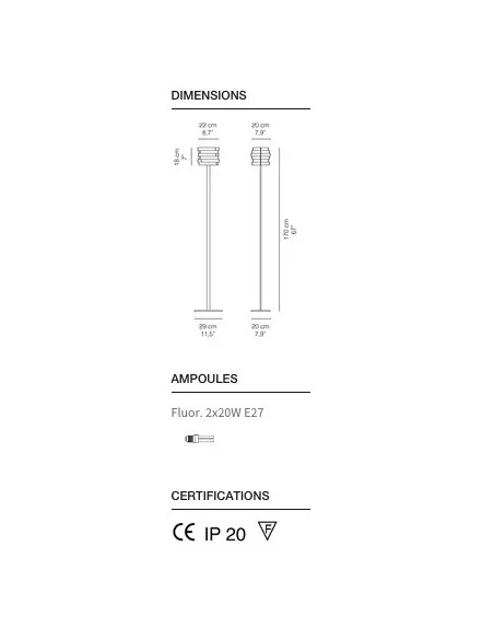 LAMPADAIRE DESIGN ESCAPE