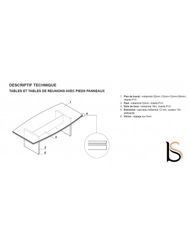 Table de réunion tonneau Status - MDD