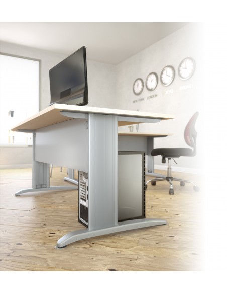 Bureau individuel Tono, pieds métal – Mobel Linea