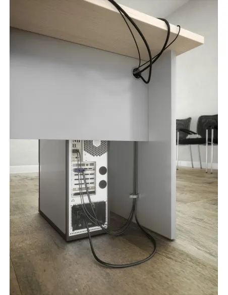 Bureau individuel Tono, pieds bois – Mobel Linea
