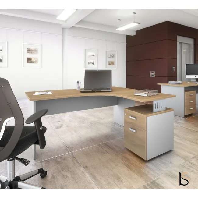 Bureau compact Tono avec caisson de rangement – Mobel Linea