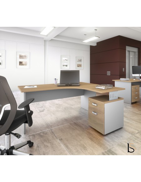 Bureau compact Tono avec caisson de rangement – Mobel Linea