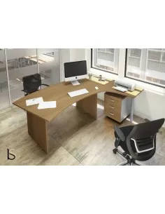 Bureau courbe Tono avec retour – Mobel Linea