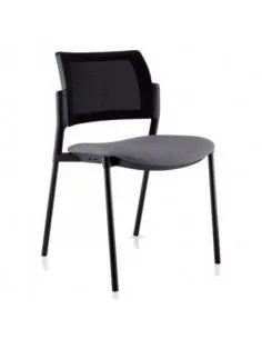 chaise 4 pieds pour réunion Kyos - Sokoa avec assise tissu et dossier filet 2