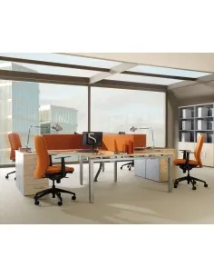 Bureau bench 4 personnes Quadra – Mobel  Linea.