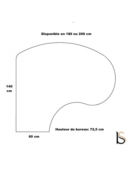 Bureau ergonomique  Idea Pano – Quadrifoglio.
