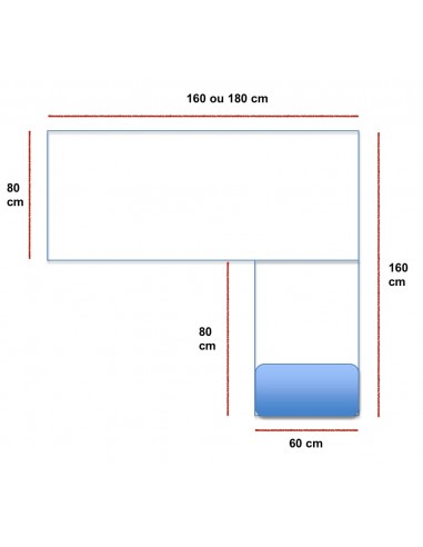 Bureau avec retour et caisson intégré Mega Pano – Quadrifoglio