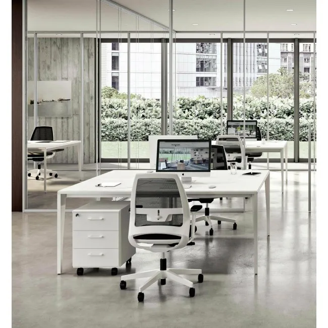 Bureau bench 2 personnes X5 – Officity.