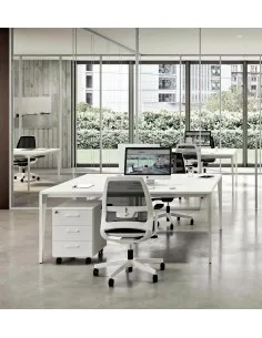 Bureau bench 2 personnes X5 – Officity.