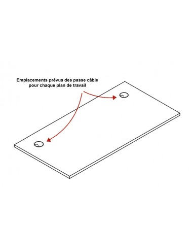 Lot de 8 passe-câbles rond – MDD.