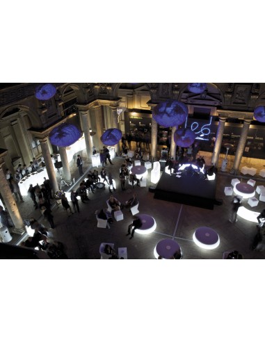 Pouf lumineux blanc Gio – Slide