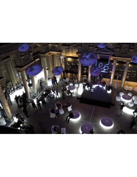 Pouf lumineux blanc Gio – Slide